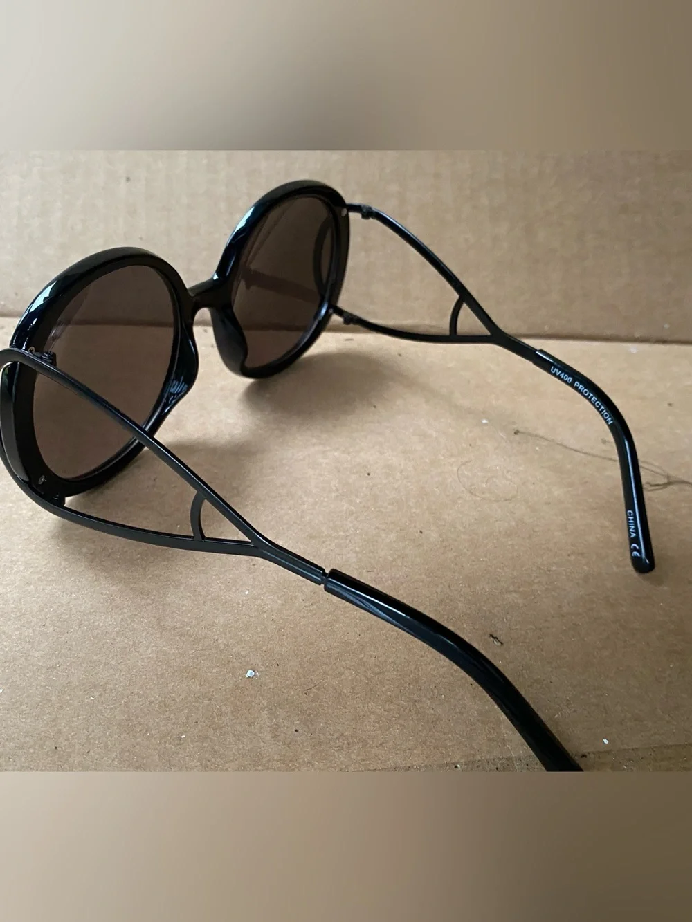 🖤 💜 Round Black Sunglasses with Purple Gradient Reflective Lenses! NWOT!